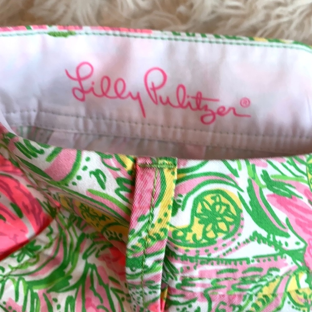 Lilly Pulitzer Pink and Green Patterned Shorts - Picture 4 of 14